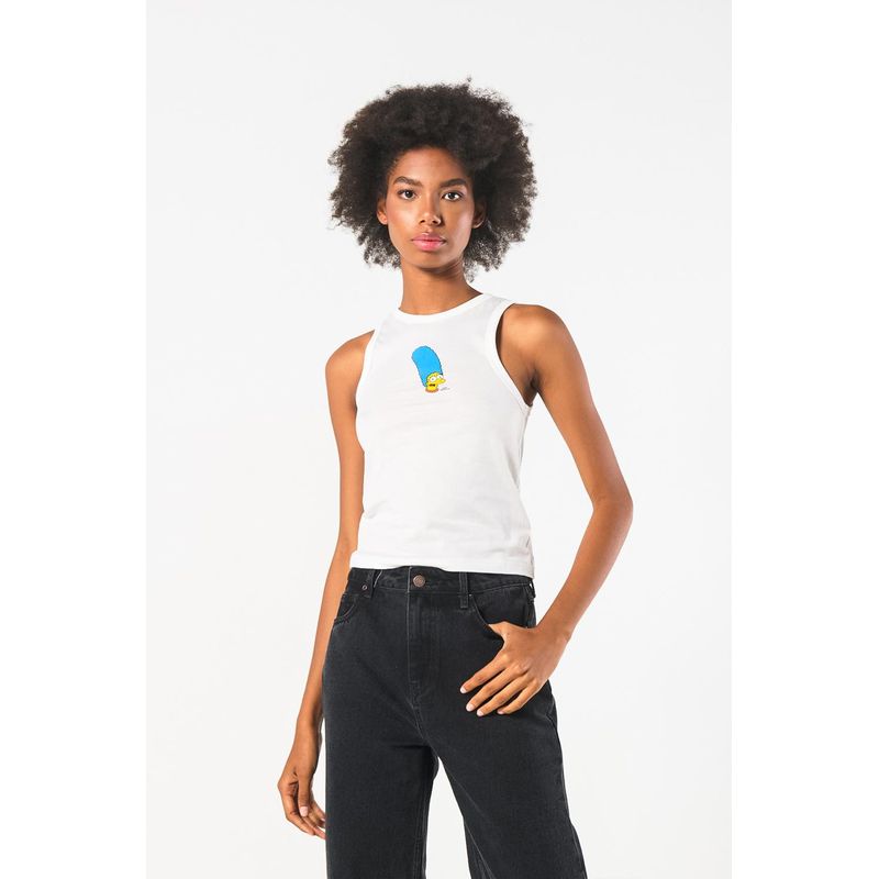 KOAJ - KOAJ Camiseta femenina manga sisa con estampado en frente de L MUJER
