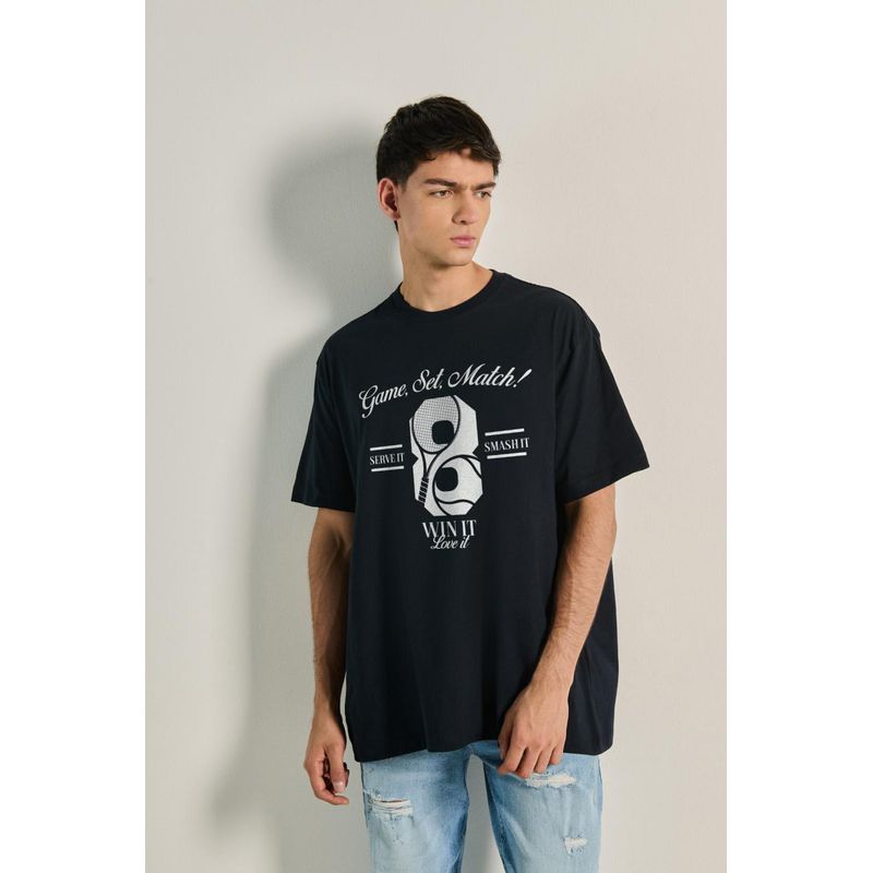 KOAJ - KOAJ Camiseta oversize manga corta de la pasión por el tennis HOMBRE