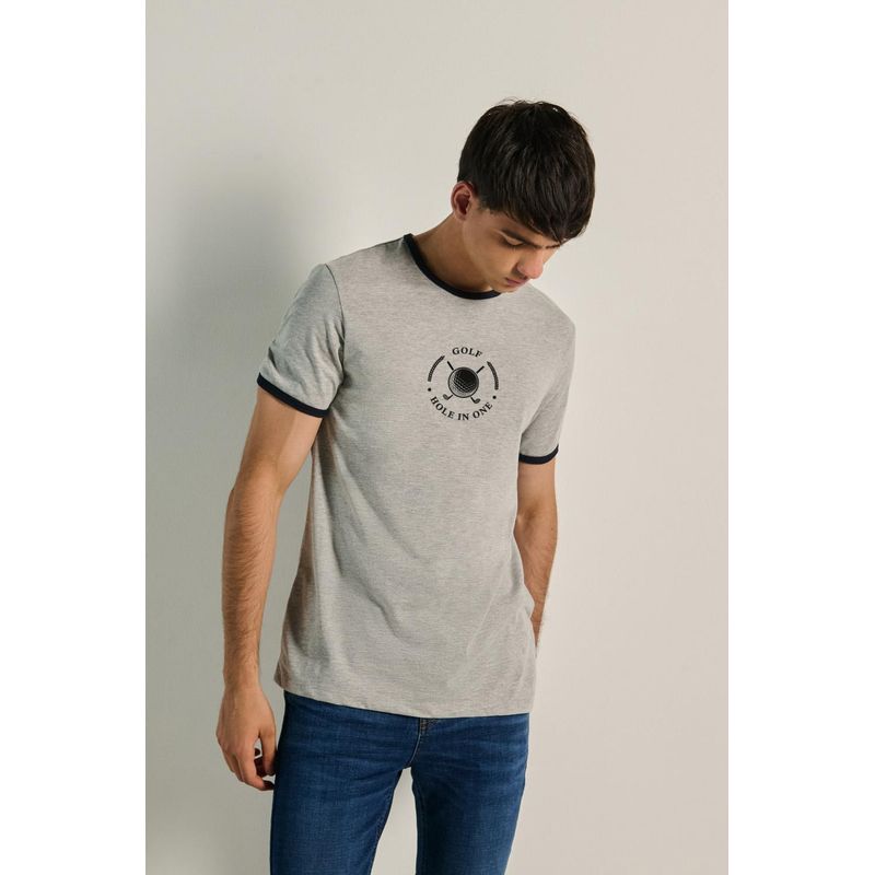 KOAJ - KOAJ Camiseta de contrastes con estampado de golf HOMBRE