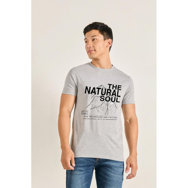 KOAJ - KOAJ Camiseta manga corta con estampado de montañas HOMBRE