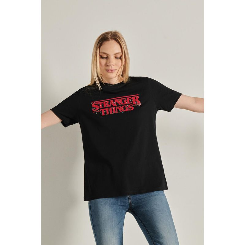 KOAJ - KOAJ Camiseta crop top unicolor para mujer, elaborada en tel Mujer