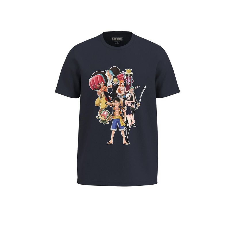 KOAJ - KOAJ Camiseta unicolor en algodÃ³n con diseÃ±o de One Piece HOMBRE