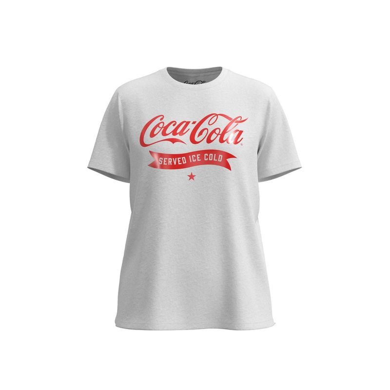 KOAJ - KOAJ Camiseta unicolor con diseÃ±o rojo de Coca-Cola y manga MUJER