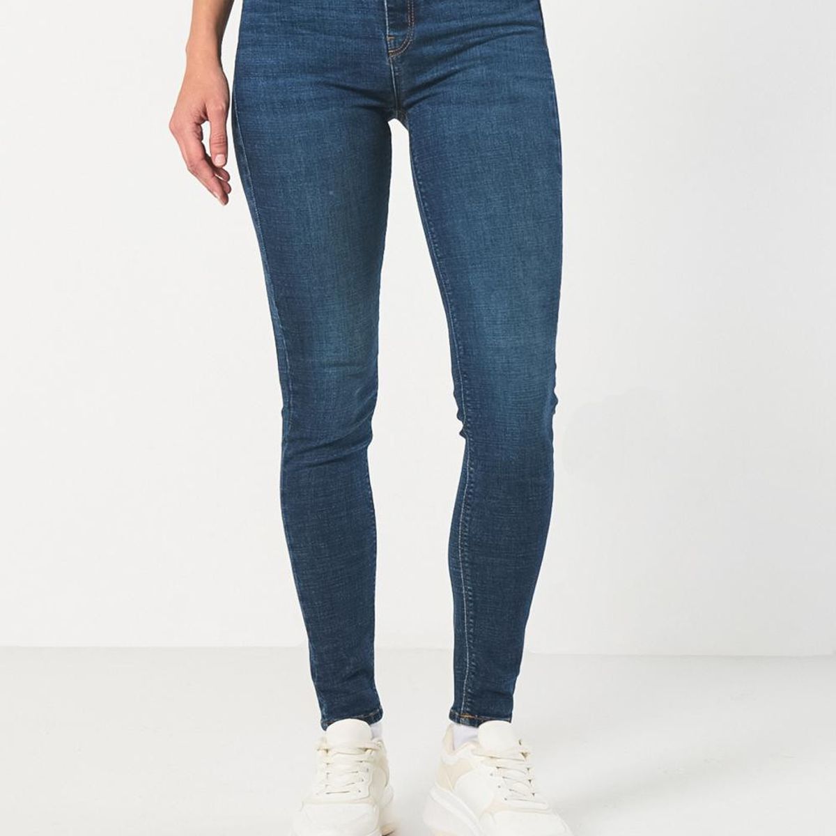 KOAJ - KOAJ Jean jegging azul oscuro con cremallera y tiro súper al Mujer
