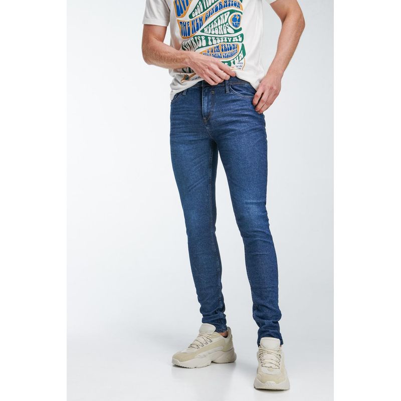 KOAJ - KOAJ Jean azul intenso tipo súper skinny con 5 bolsillos HOMBRE