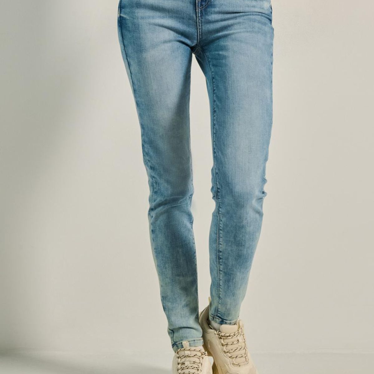 KOAJ - KOAJ Jean jegging super alto azul claro Mujer