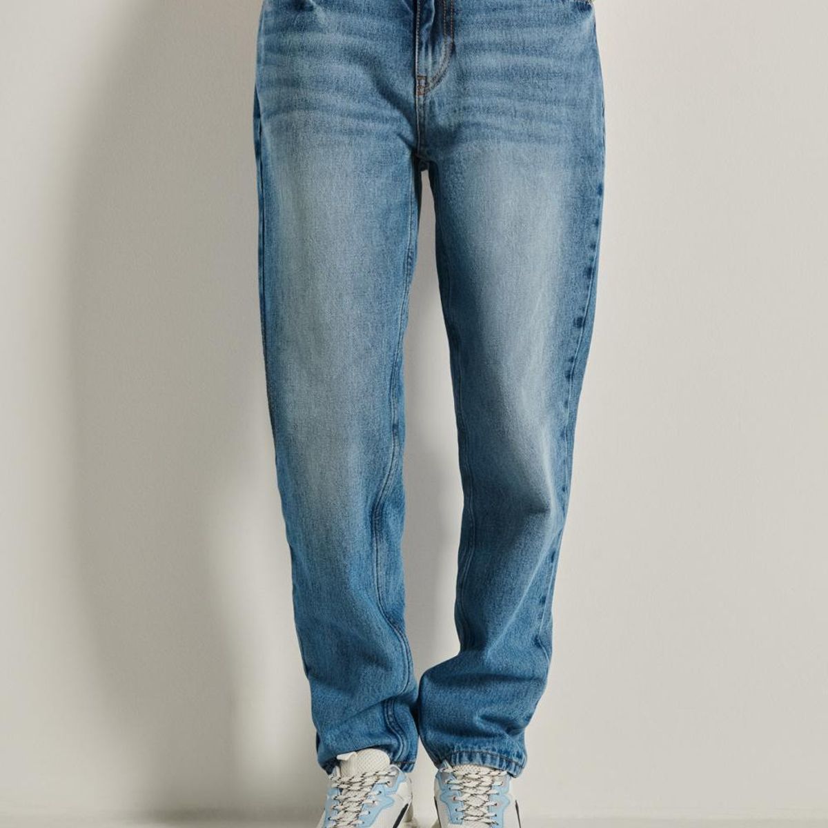 KOAJ - KOAJ Jean boy friend para mujer, 5 bolsillos, tiro alto, con Mujer