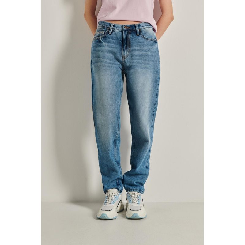KOAJ - KOAJ Jean boy friend para mujer, 5 bolsillos, tiro alto, con Mujer