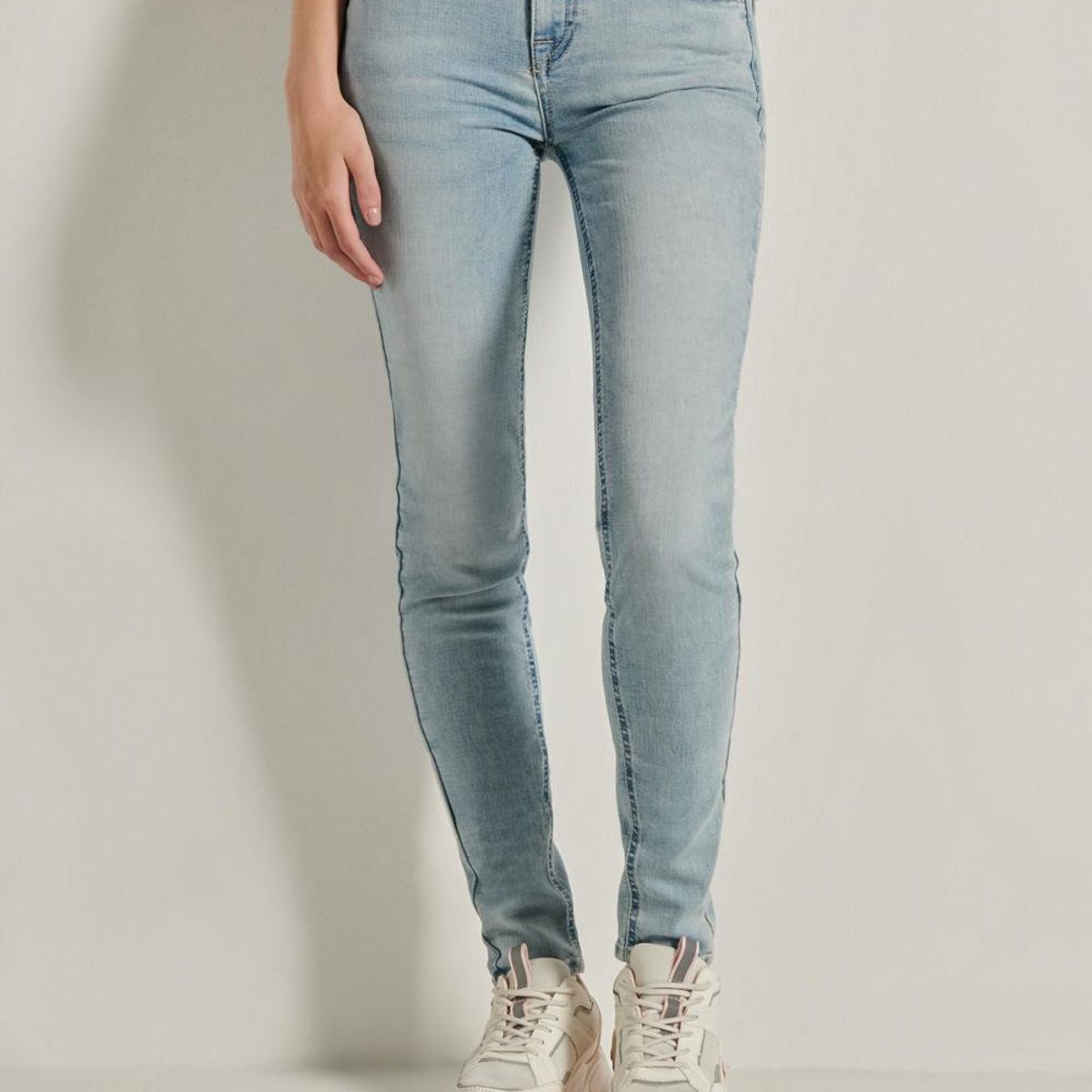 KOAJ - KOAJ Jean para mujer, 5 bolsillos, tiro alto, pretina ancha  Mujer