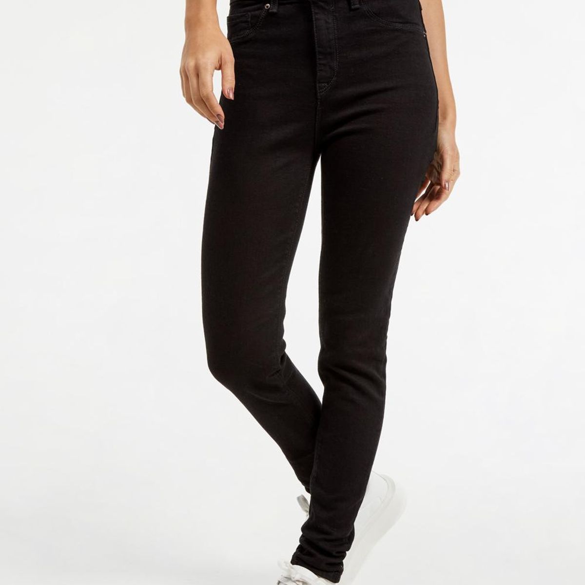KOAJ - KOAJ Jean jegging negro con tiro súper alto, bolsillos y aj Mujer