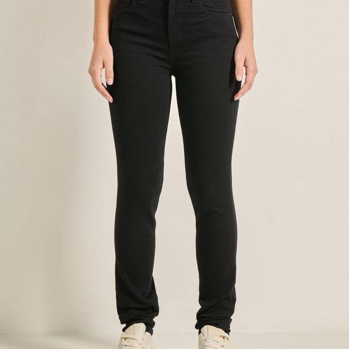 KOAJ - KOAJ Jean negro tipo jegging ajustado con bolsillos y tiro a