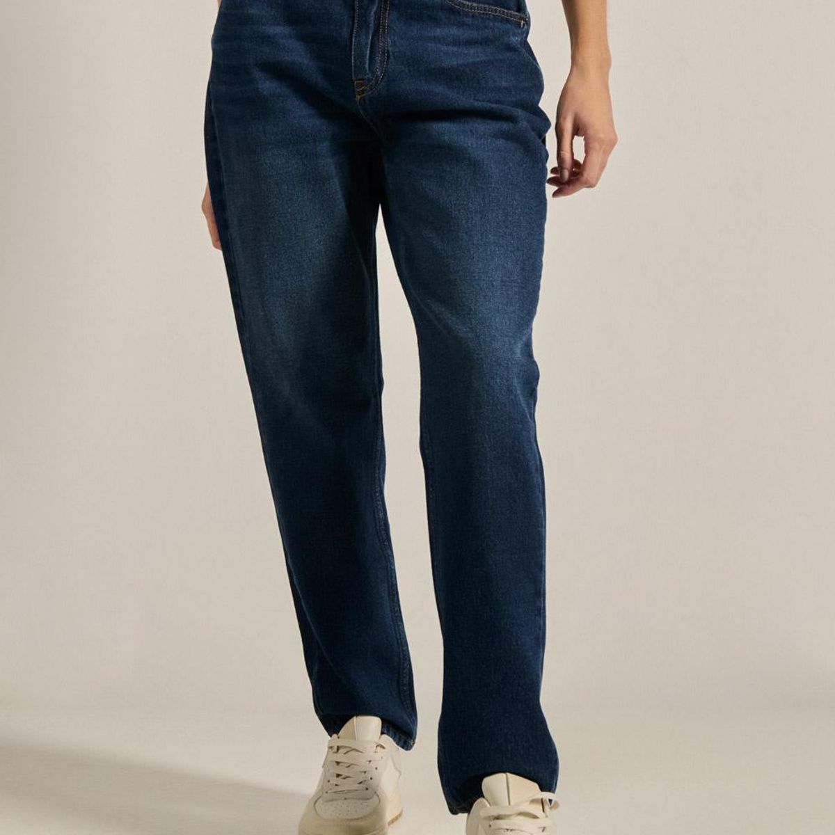 KOAJ - KOAJ Jean azul oscuro boyfriend con bota recta y tiro alto