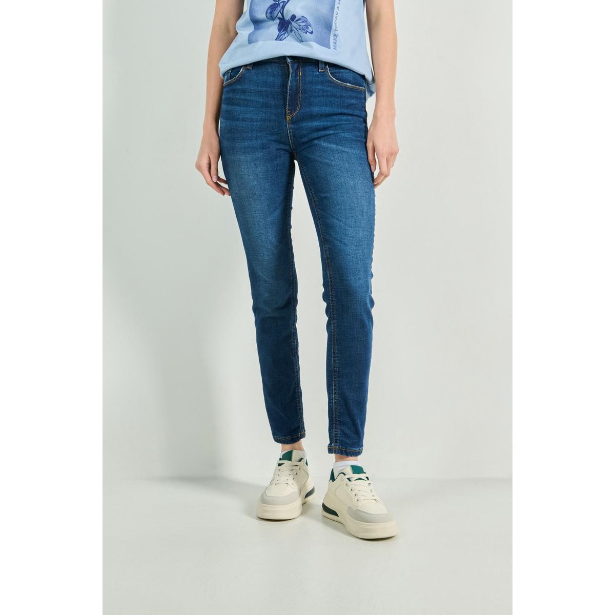 KOAJ - KOAJ Jean azul oscuro jegging ceñido con tiro alto y bolsill