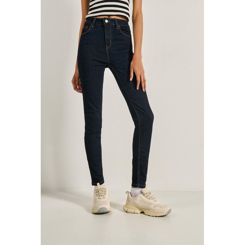 KOAJ - KOAJ Jean jegging azul intenso con tiro súper alto y costura
