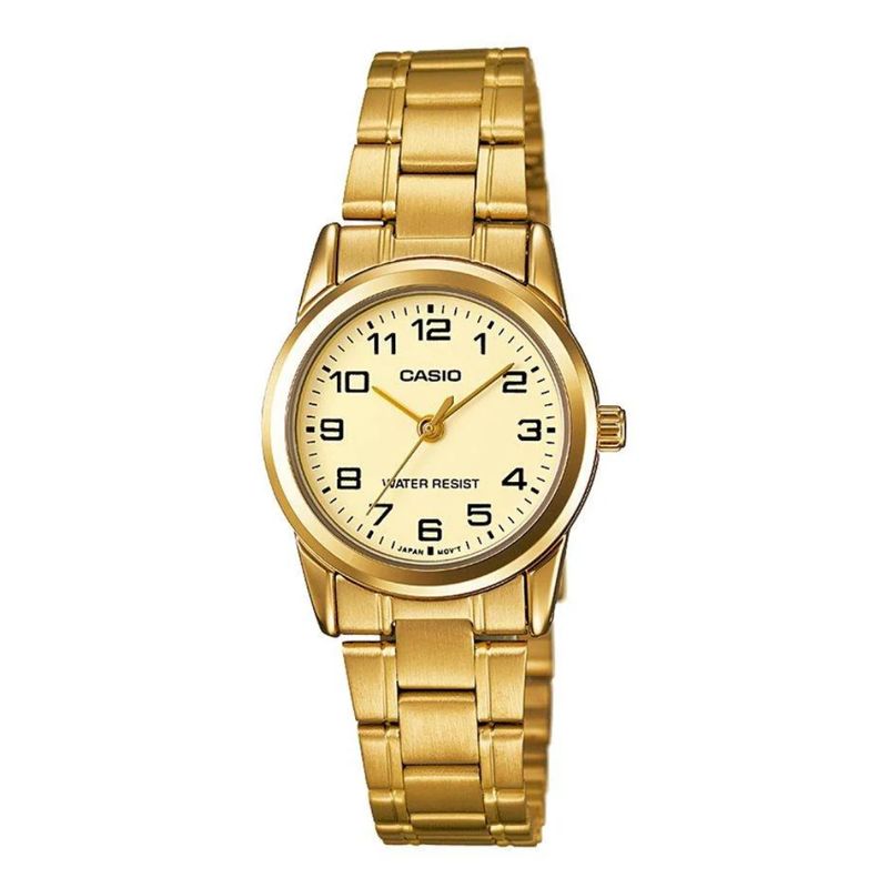 CASIO - Reloj casio ltp-v001g-9b Original En Acero Para Dama Elegante - Dorado