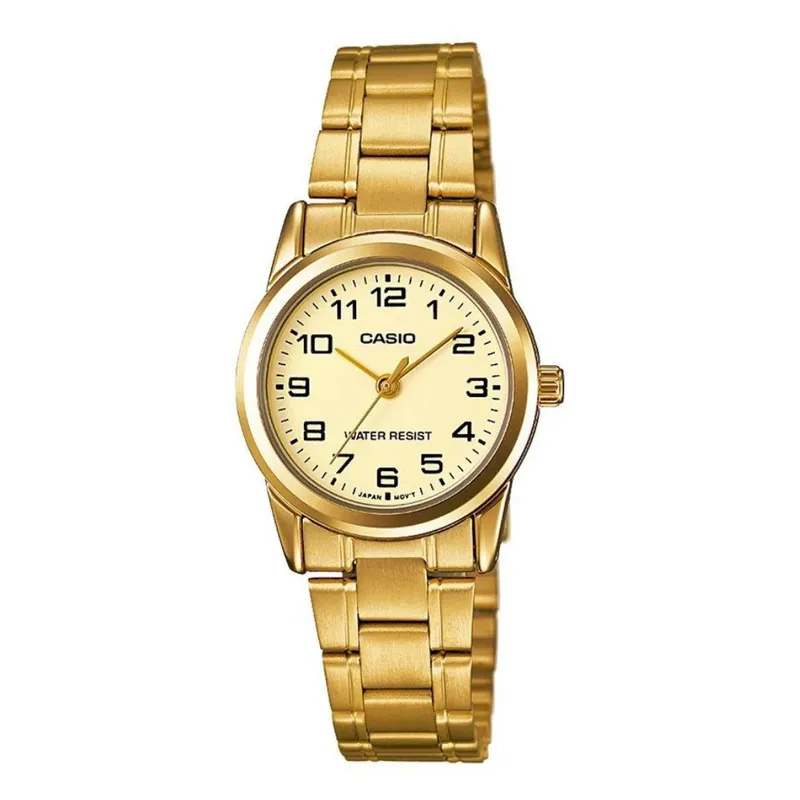 CASIO - Reloj casio ltp-v001g-9b Original En Acero Para Dama Elegante - Dorado