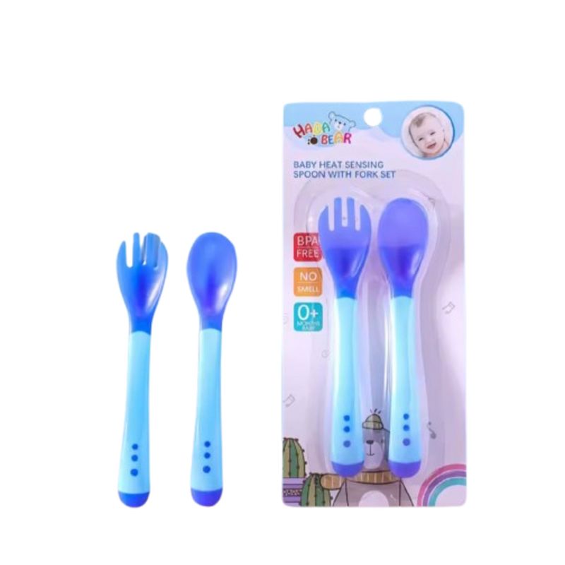 GENERICO - Cubiertos Con Sensor de Temperatura Para Bebe Libre de BPA