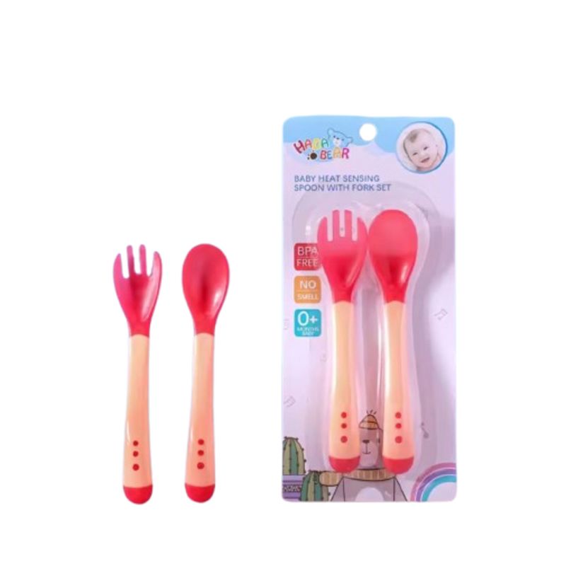 GENERICO - Cubiertos Con Sensor de Temperatura Para Bebe Libre de BPA