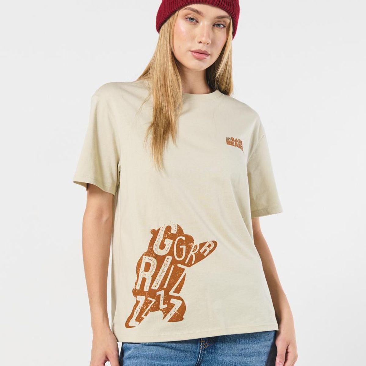 KOAJ - KOAJ Camiseta kaki de Escandalosos con cuello redondo Mujer