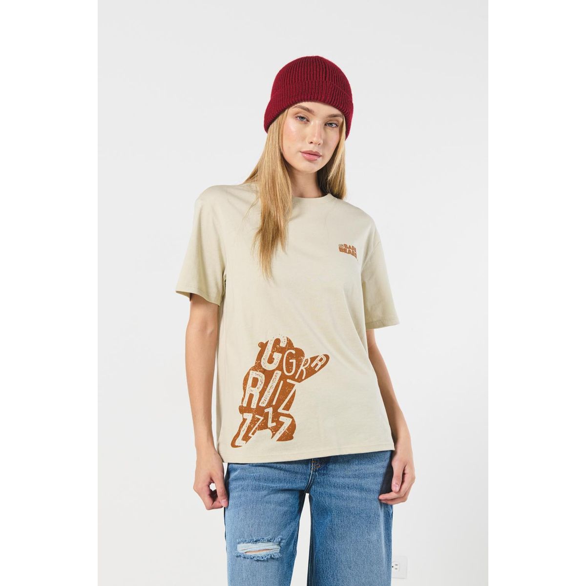 KOAJ - KOAJ Camiseta kaki de Escandalosos con cuello redondo Mujer