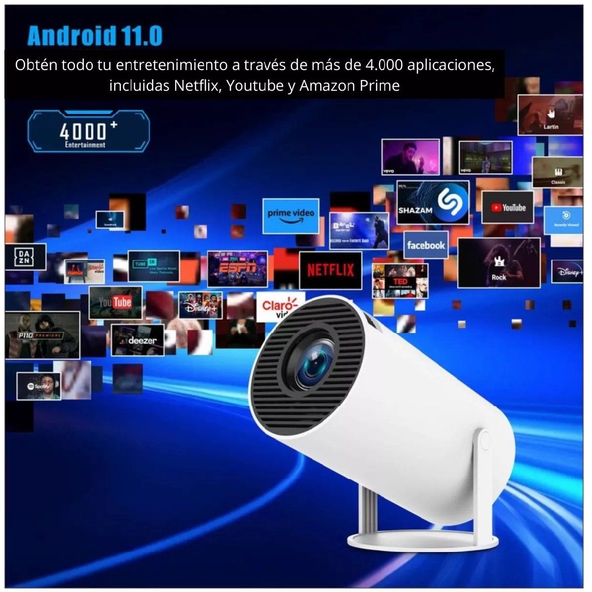 GENERICO - Video Beam Proyector Cine en Casa HD Hdmi Wi Fi  Aplicaciones