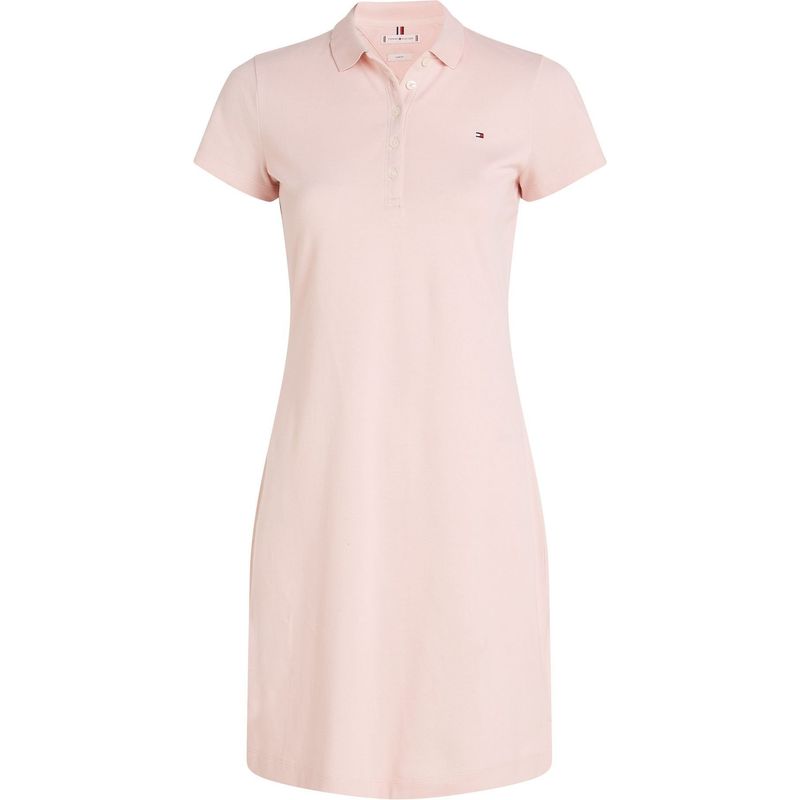 TOMMY HILFIGER - Vestido rosa tipo polo de corte slim Tommy Hilfiger