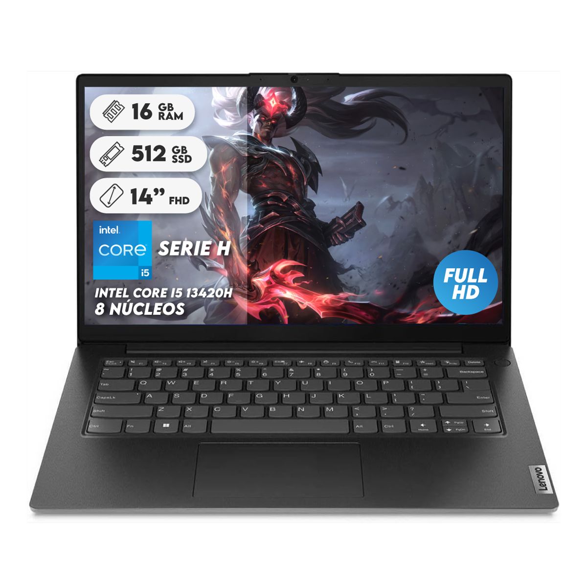 Lenovo - Portatil Lenovo V14 Core I5-13420h Ram 16gb Ddr5 SSD 512gb Rj45 14 Pulgadas Computador Portátil