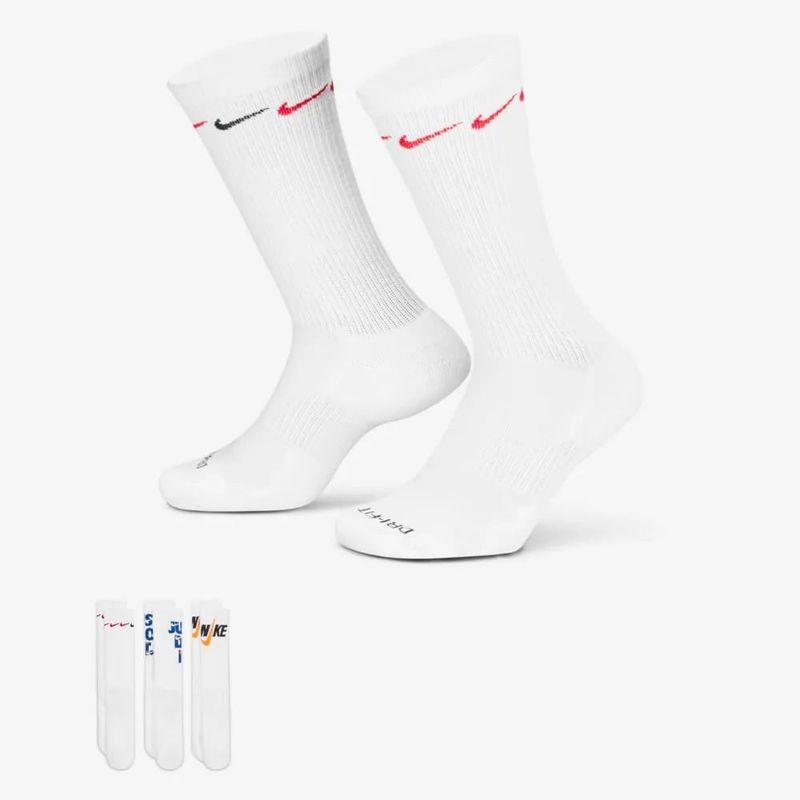 NIKE - MEDIAS NIKE EVERYDAY PLUS CUSH CREW 3 PARES DH3822-902 BLANCO