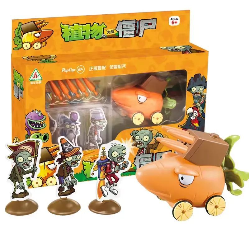 GENERICO - Figuras Plantas Vs Zombies Cañón de misiles zanahoria