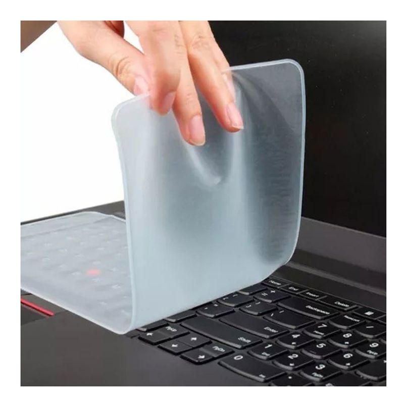 DANKI - Goma Protectora Silicona Teclado 14 Transparente Protección Portatil