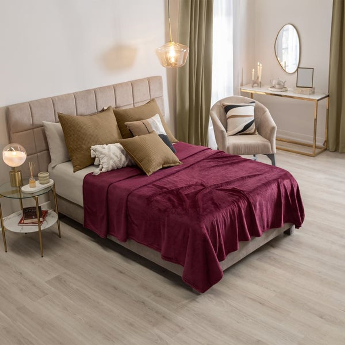 VIANNEY - Cobija Ligera Tinto Queen Size-King Size Vianney
