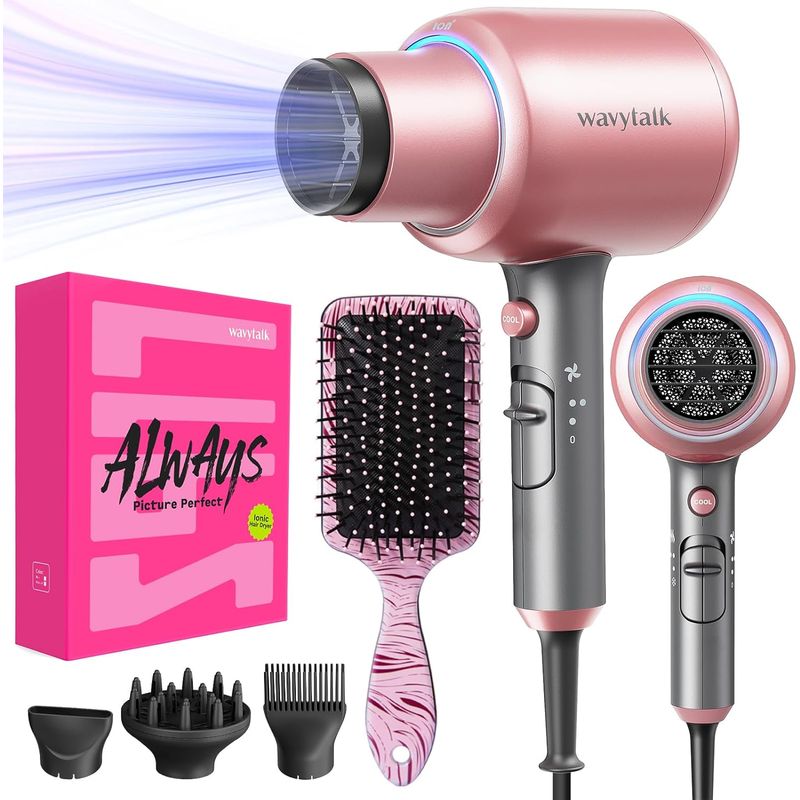 GENERICO - Secador De Pelo Wavytalk Con Cepillo Para Cabello Y Difusor