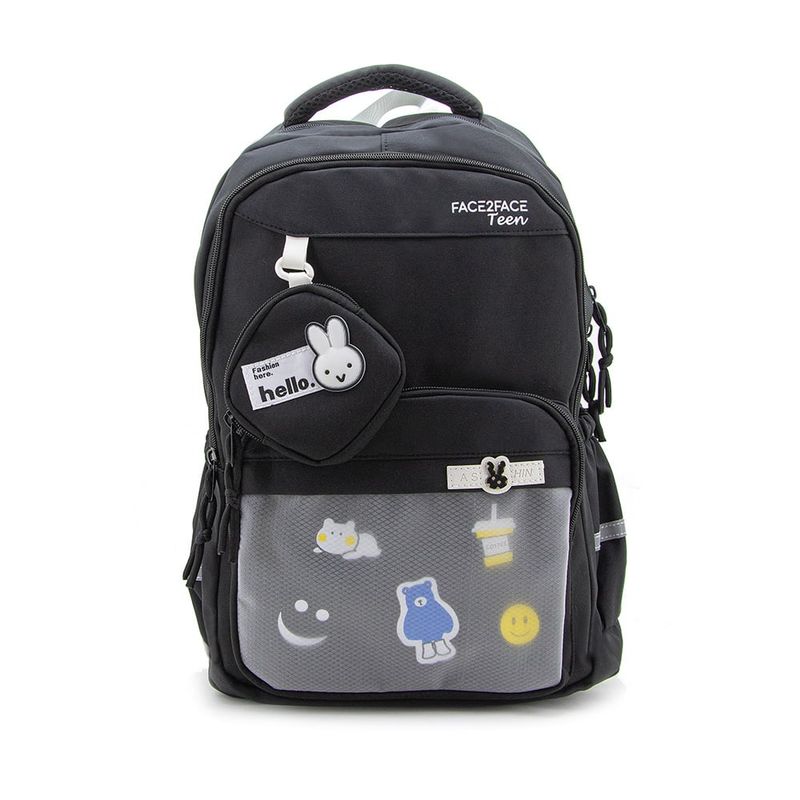 FACE2FACE - Morral de Tela con Monedero y Detalles en el Bolsillo_.