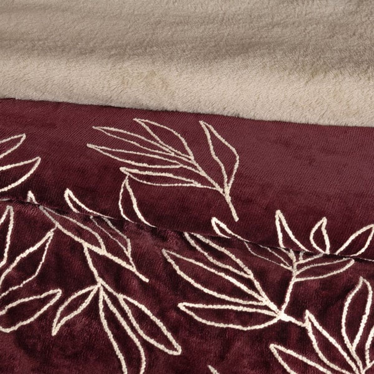 VIANNEY - Cobija Austral Merlot talla Doble Textura suave - Vianney