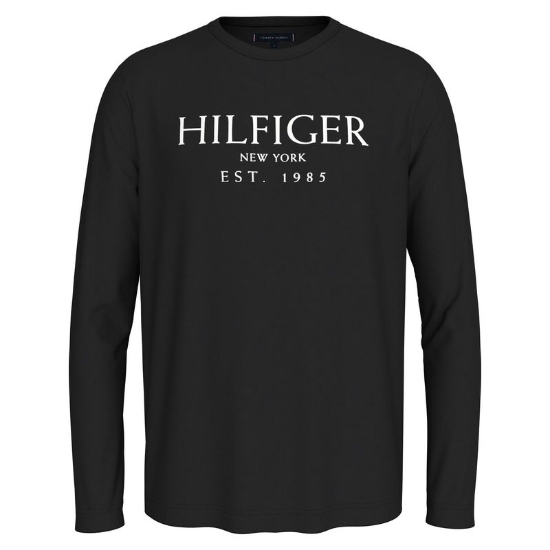 TOMMY HILFIGER - Camiseta negra de manga larga Tommy Hilfiger