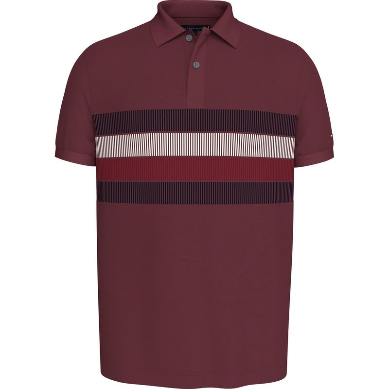 TOMMY HILFIGER - Polo rojo Global Stripe de corte regular Tommy Hilfiger