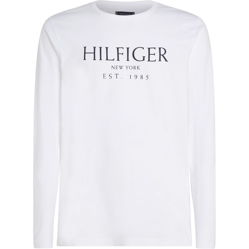 TOMMY HILFIGER - Camiseta Blanca De Manga Larga Tommy Hilfiger