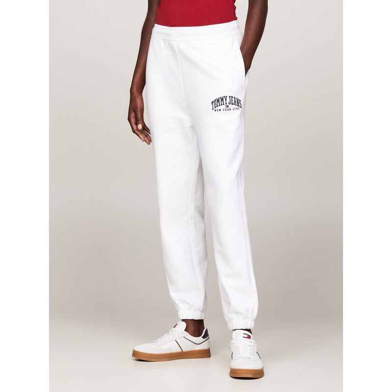 TOMMY HILFIGER - Joggers gris amplios con logo universitario Tommy Jeans
