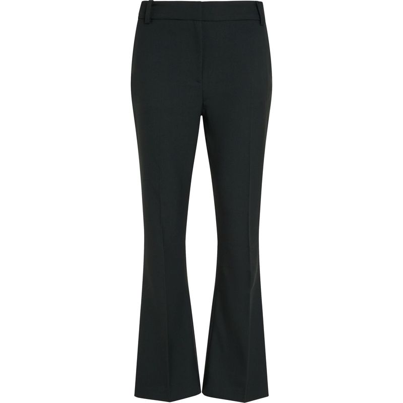 TOMMY HILFIGER - Pantalón negro acampanado con logo esmaltado Tommy Hilfiger