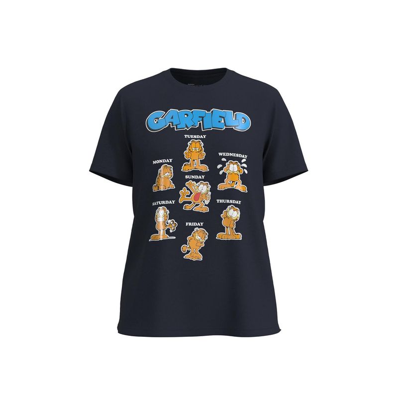 KOAJ - KOAJ Camiseta unicolor en algodÃ³n con diseÃ±o de Garfield y MUJER