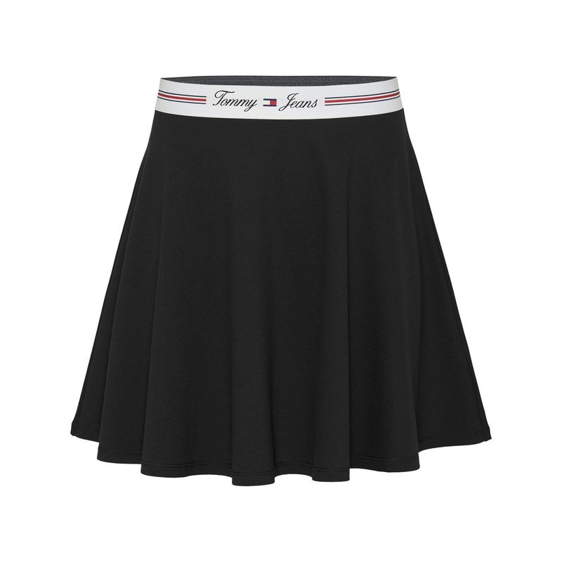 TOMMY HILFIGER - Falda negro con logo en la cintura Tommy Jeans
