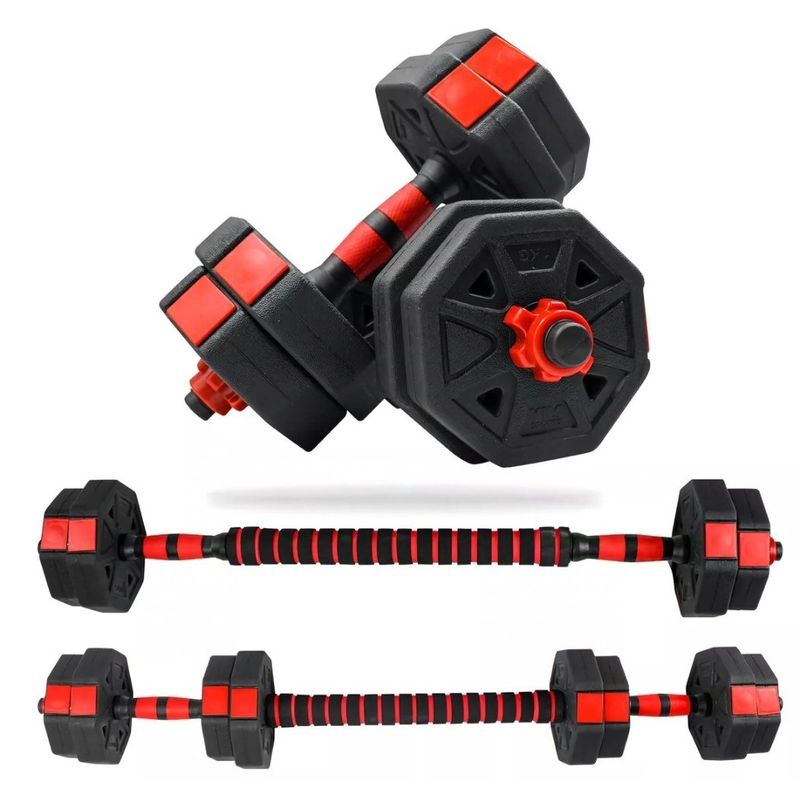 GENERICO - Set Kit Pesas Mancuernas  15kg  Ajustables  Termoforradas