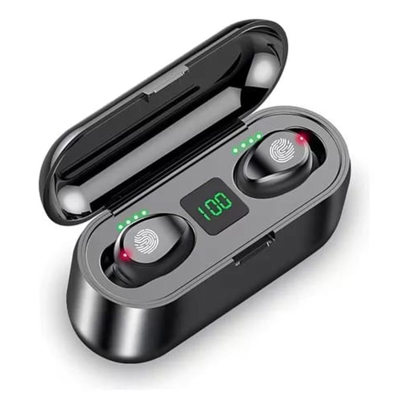 SKY - Audífonos Manos Libres Bluetooth F9 Táctiles Con Función Power Bank
