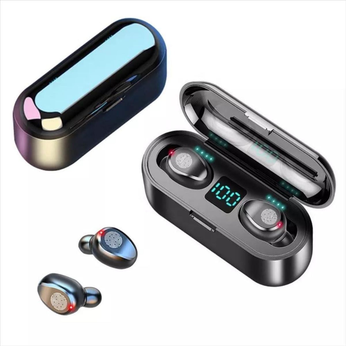 SKY - Audífonos Manos Libres Bluetooth F9 Táctiles Con Función Power Bank No Generico