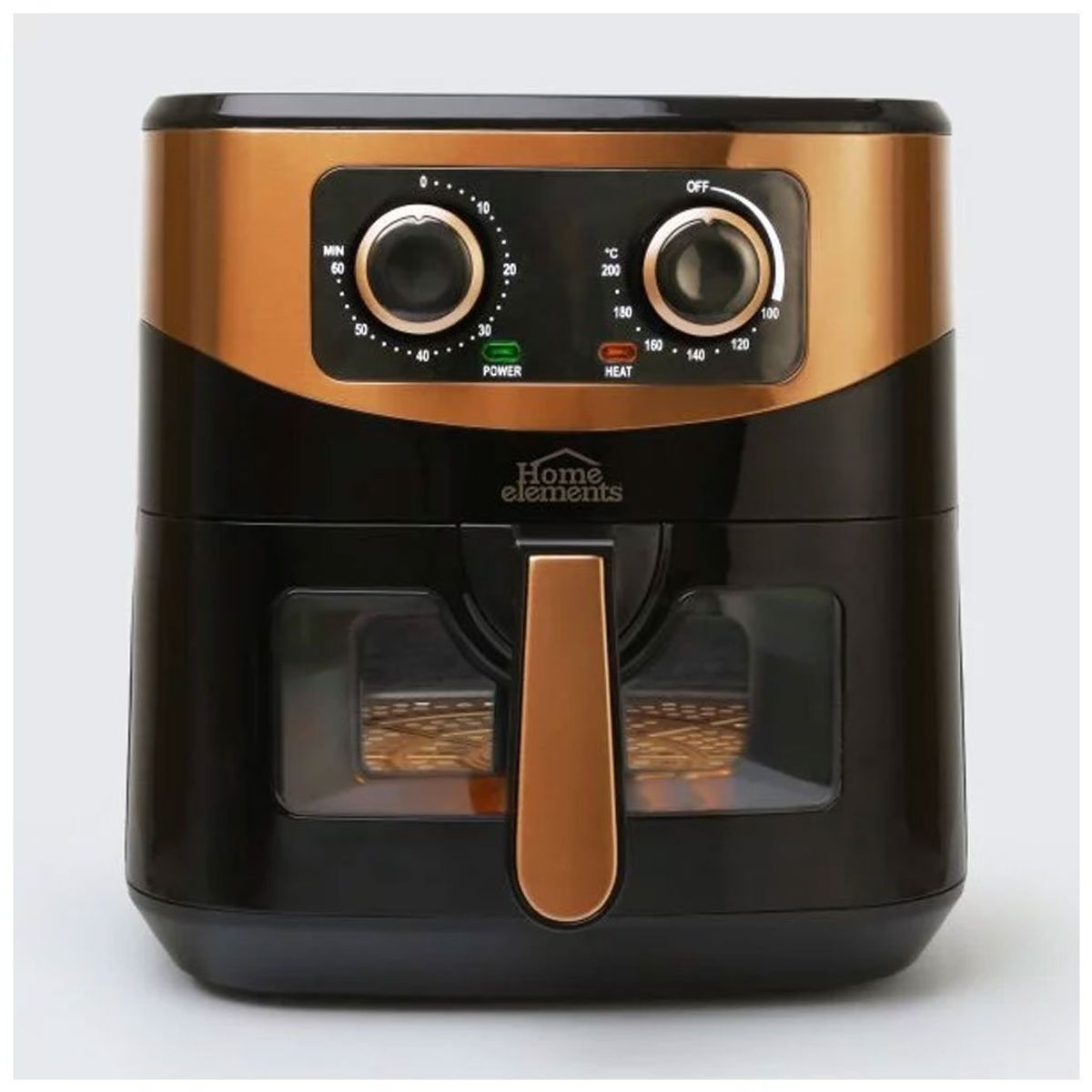 HOME ELEMENTS - Air Fryer / Olla freidora de aire / Olla freidora sin aceite 7 Litros