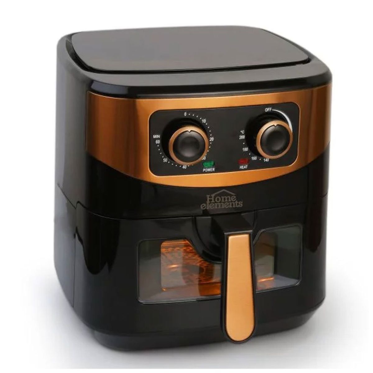 HOME ELEMENTS - Air Fryer / Olla freidora de aire / Olla freidora sin aceite 7 Litros