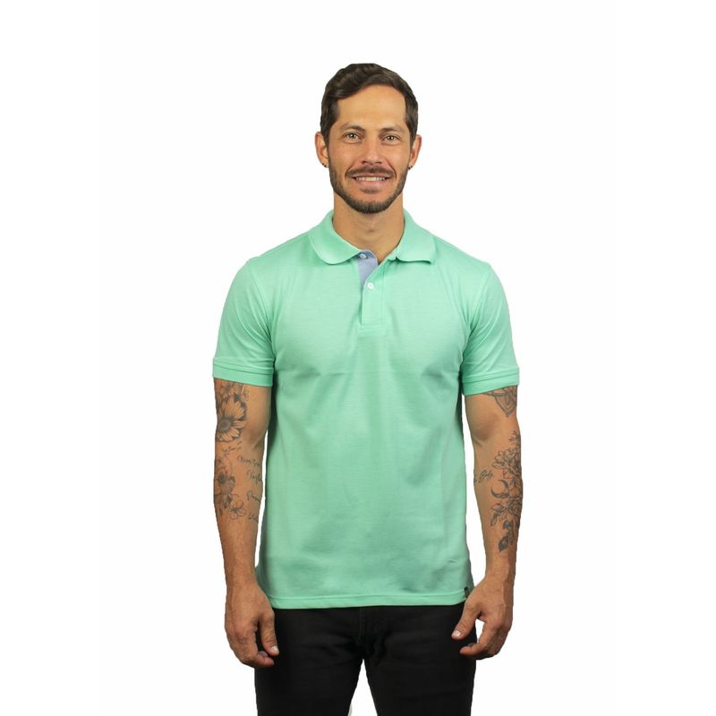 KP K'PO KING - Camiseta tipo polo para hombre verde menta Kapo