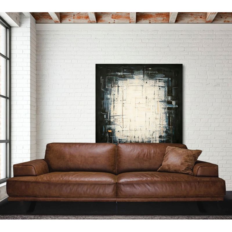 22 GRADOS DECORACION - Sofa Mork en Cuero color Miel 240cm 22 Grados Decoracion
