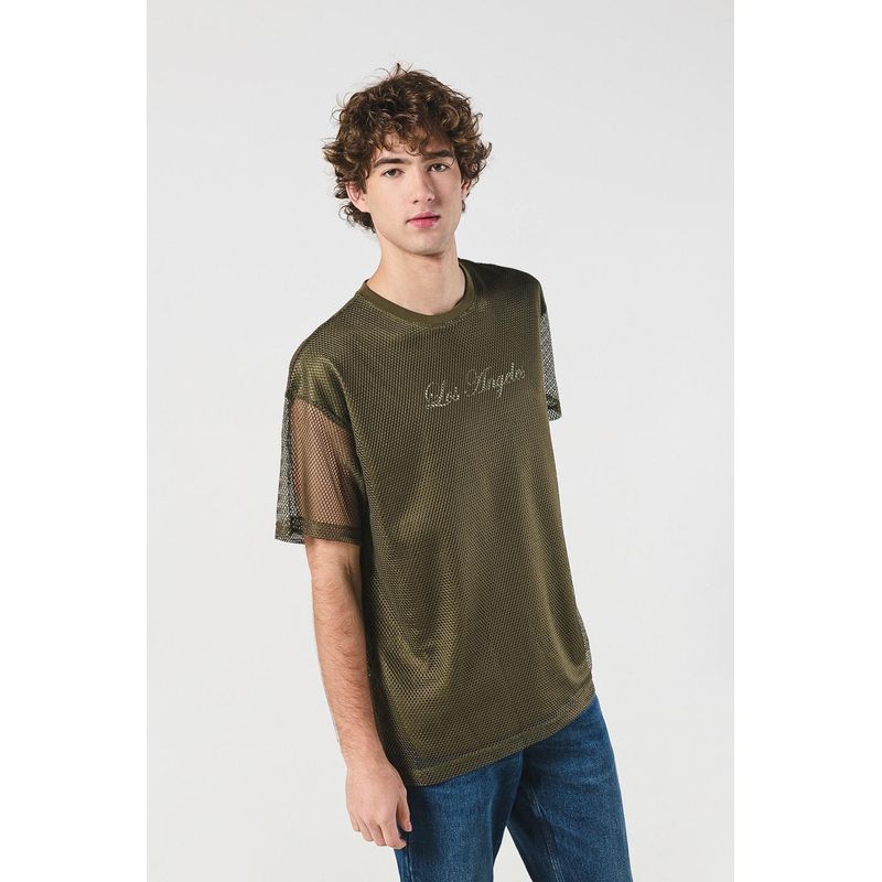 KOAJ - KOAJ camiseta oversize manga corta con estampación en contrast HOMBRE
