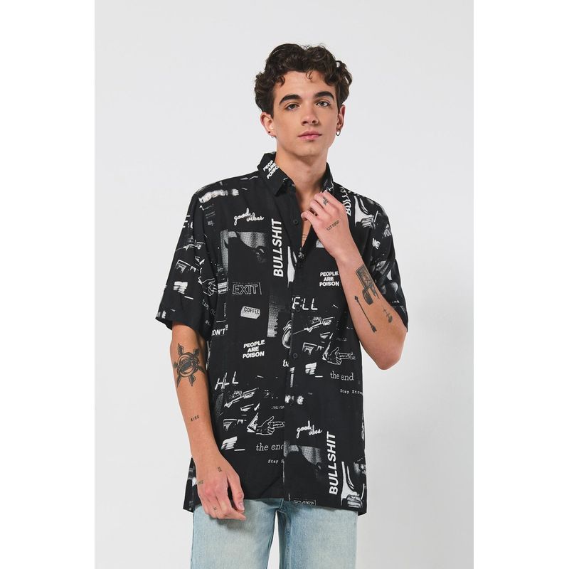 KOAJ - KOAJ Camisa manga corta unicolor para hombre, confeccionada en HOMBRE